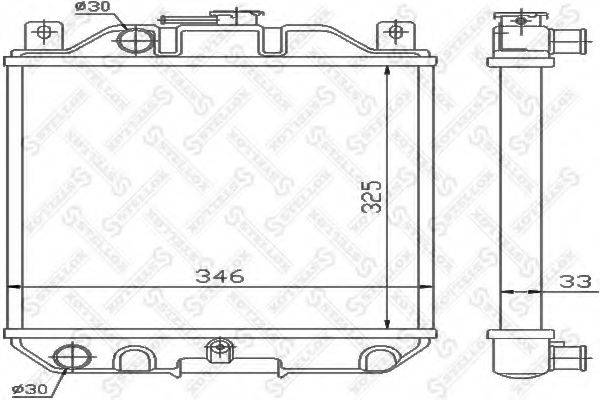 STELLOX 1026238SX Радіатор, охолодження двигуна