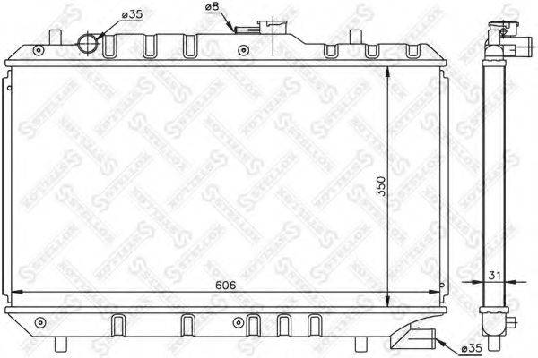 STELLOX 1026254SX Радіатор, охолодження двигуна