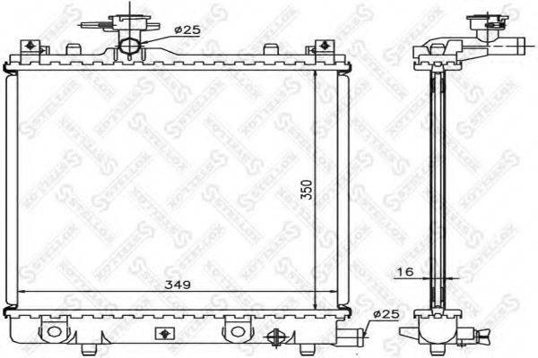 STELLOX 1026260SX Радіатор, охолодження двигуна