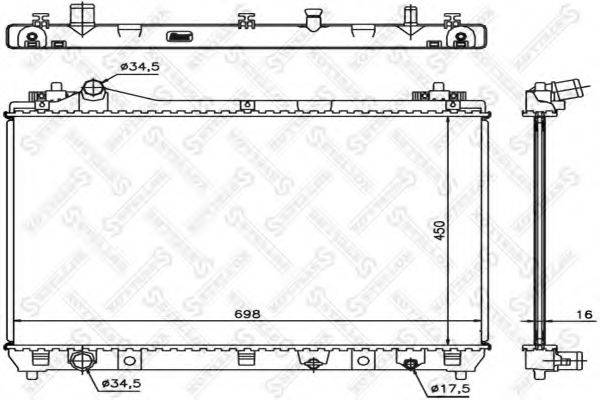 STELLOX 1026268SX Радіатор, охолодження двигуна