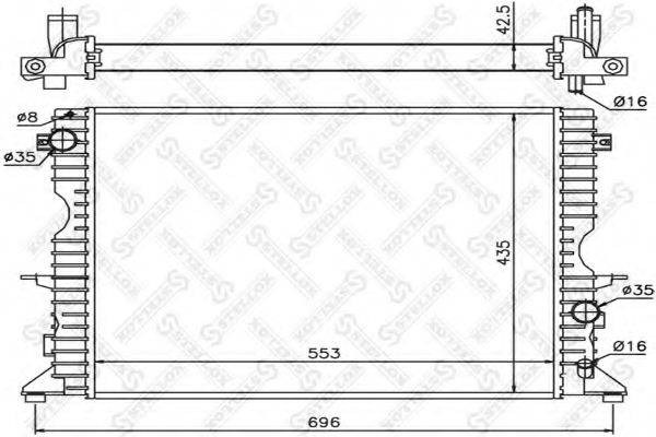 STELLOX 1026284SX Радіатор, охолодження двигуна