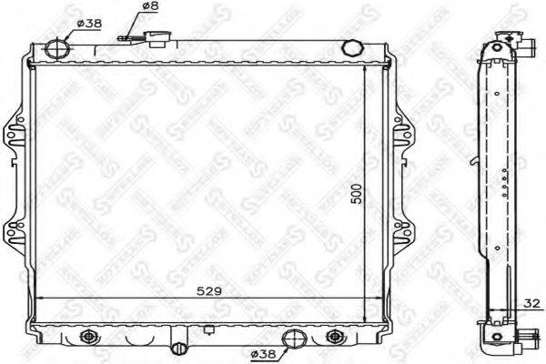 STELLOX 1026295SX Радіатор, охолодження двигуна