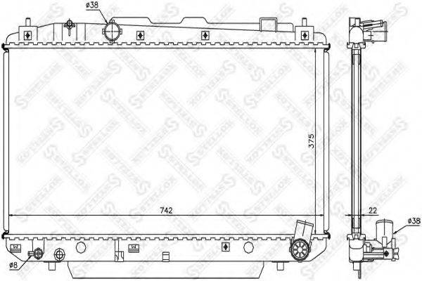 STELLOX 1026302SX Радіатор, охолодження двигуна
