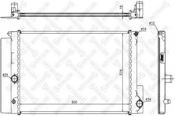 STELLOX 1026361SX Радіатор, охолодження двигуна