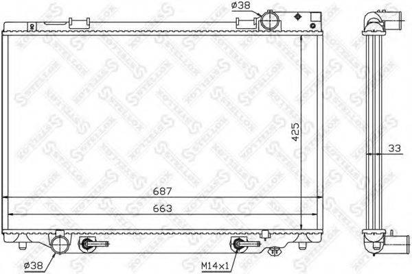 STELLOX 1026372SX Радіатор, охолодження двигуна