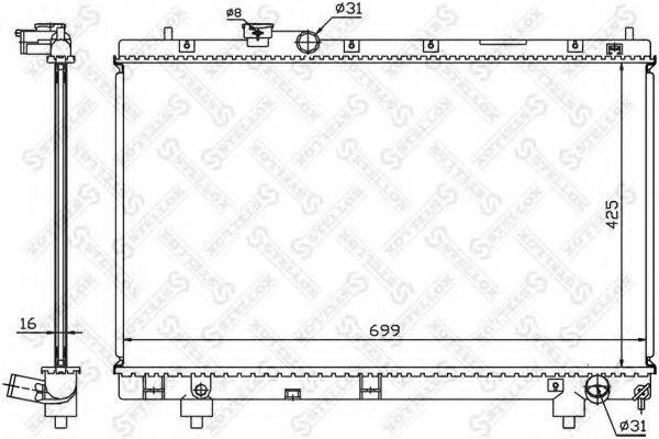 STELLOX 1026384SX Радіатор, охолодження двигуна