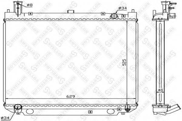 STELLOX 1026396SX Радіатор, охолодження двигуна
