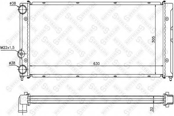 STELLOX 1026420SX Радіатор, охолодження двигуна