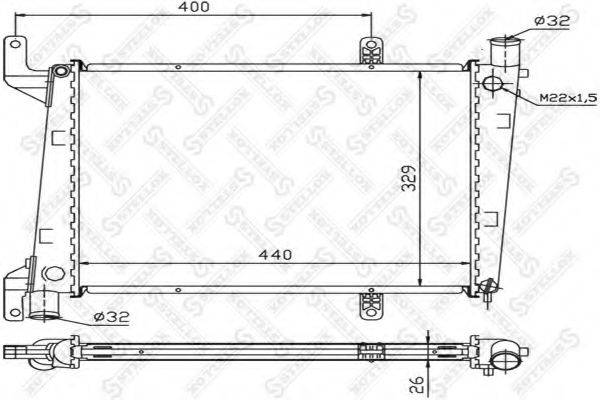 STELLOX 1026461SX Радіатор, охолодження двигуна