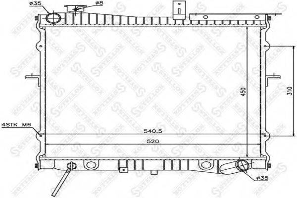 STELLOX 1026476SX Радіатор, охолодження двигуна