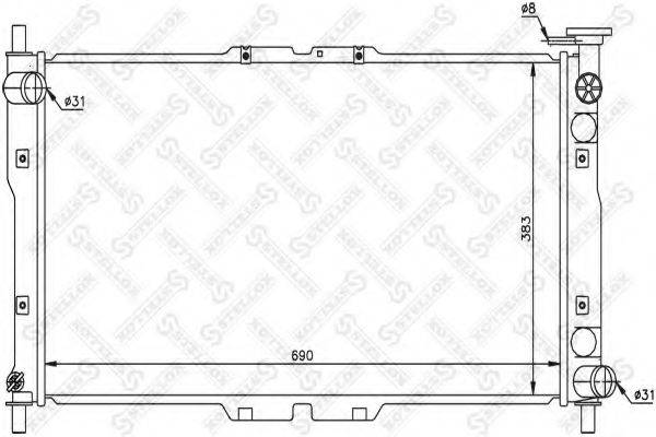 STELLOX 1026493SX Радіатор, охолодження двигуна