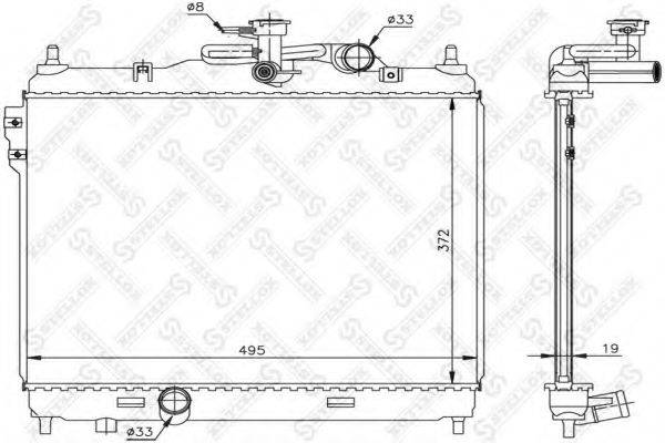 STELLOX 1026543SX Радіатор, охолодження двигуна