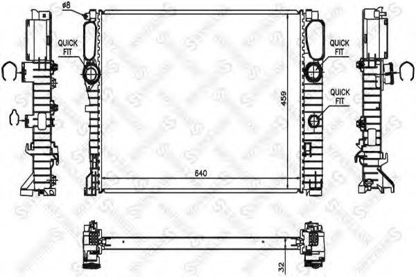 STELLOX 1026550SX Радіатор, охолодження двигуна