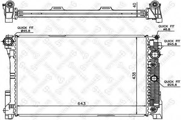 STELLOX 1026555SX Радіатор, охолодження двигуна