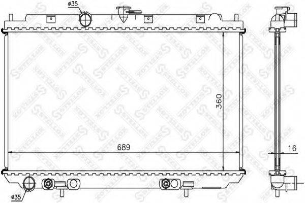 STELLOX 1026578SX Радіатор, охолодження двигуна