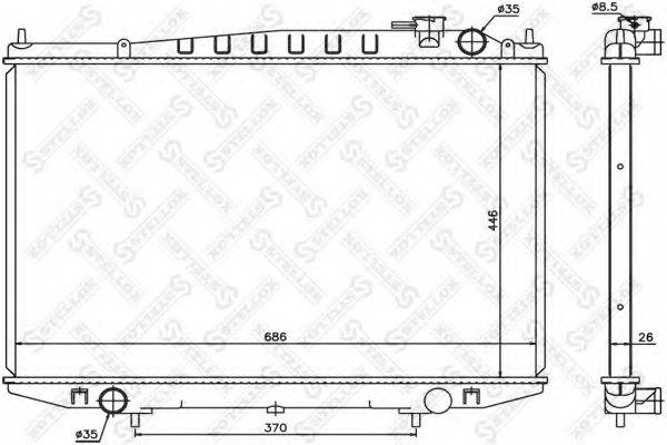 STELLOX 1026584SX Радіатор, охолодження двигуна