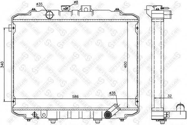 STELLOX 1026600SX Радіатор, охолодження двигуна