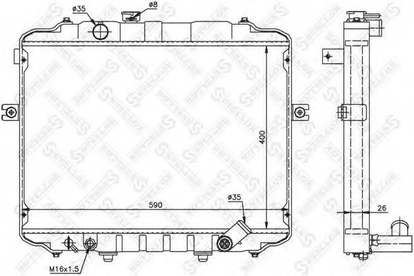 STELLOX 1026605SX Радіатор, охолодження двигуна