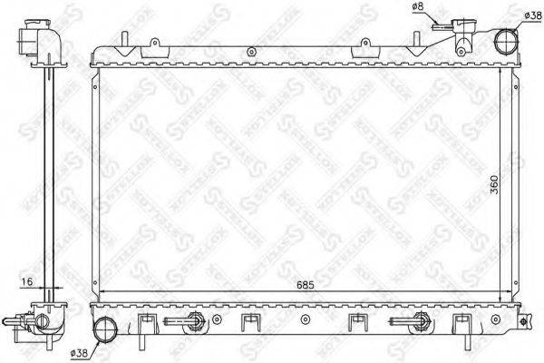 STELLOX 1026645SX Радіатор, охолодження двигуна