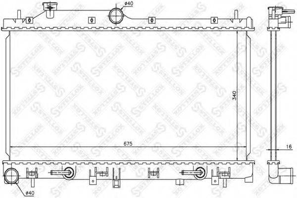 STELLOX 1026649SX Радіатор, охолодження двигуна