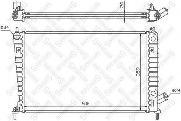 STELLOX 1026658SX Радіатор, охолодження двигуна