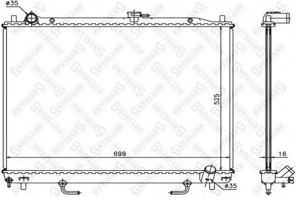 STELLOX 1026693SX Радіатор, охолодження двигуна