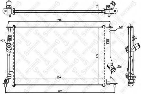 STELLOX 1026698SX Радіатор, охолодження двигуна