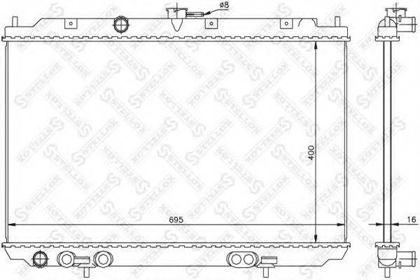 STELLOX 1026721SX Радіатор, охолодження двигуна