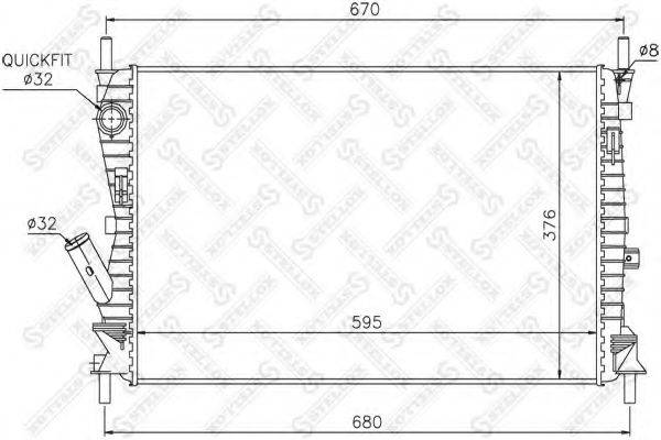 STELLOX 1026749SX Радіатор, охолодження двигуна