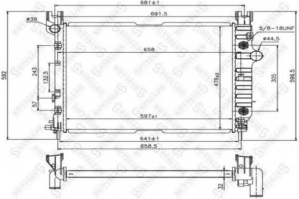 STELLOX 1026763SX Радіатор, охолодження двигуна