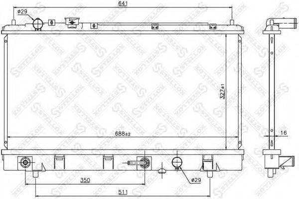 STELLOX 1026771SX Радіатор, охолодження двигуна