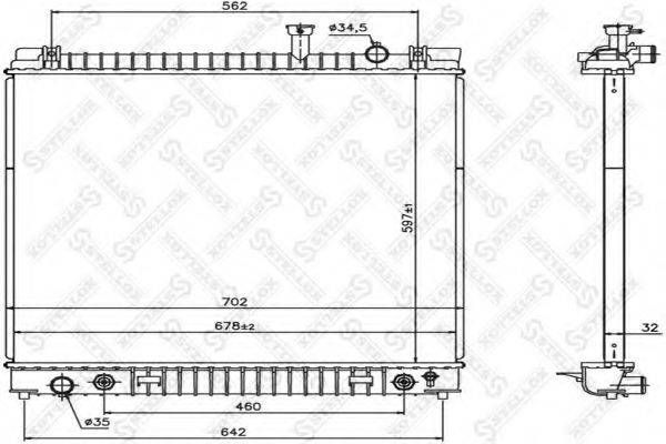 STELLOX 1026783SX Радіатор, охолодження двигуна