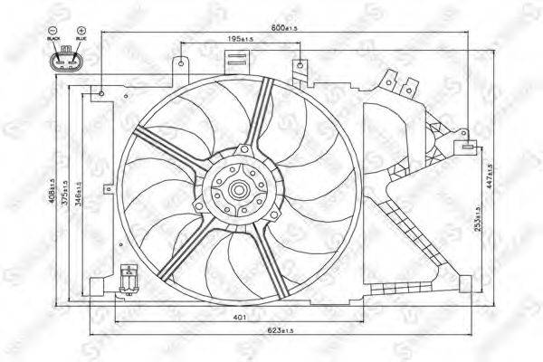 STELLOX 2999099SX Вентилятор, охолодження двигуна