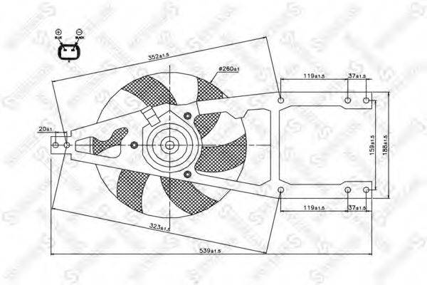 STELLOX 2999114SX Вентилятор, охолодження двигуна