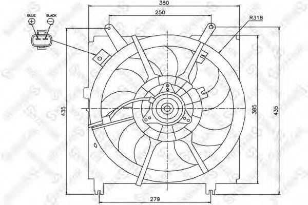 STELLOX 2999432SX Вентилятор, охолодження двигуна