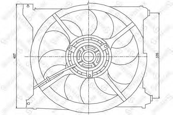 STELLOX 2999465SX Вентилятор, охолодження двигуна