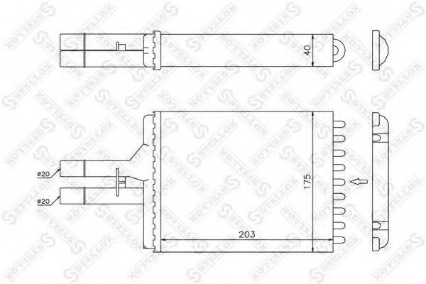 STELLOX 1035076SX Теплообмінник, опалення салону