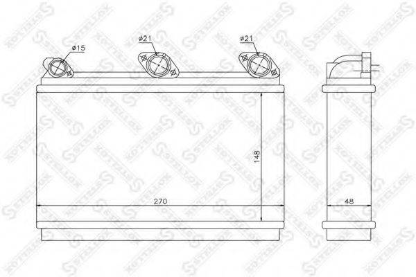 STELLOX 1035080SX Теплообмінник, опалення салону