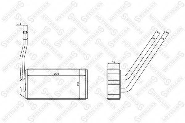 STELLOX 1035135SX Теплообмінник, опалення салону