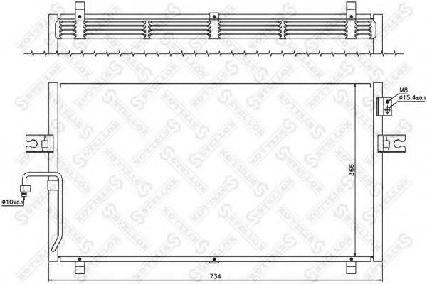 STELLOX 1045139SX Конденсатор, кондиціонер