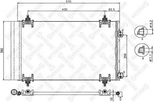 STELLOX 1045222SX Конденсатор, кондиціонер