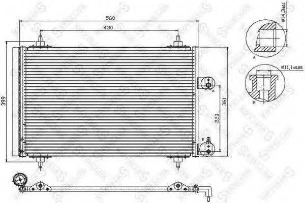 STELLOX 1045227SX Конденсатор, кондиціонер