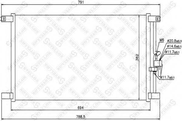 STELLOX 1045284SX Конденсатор, кондиціонер