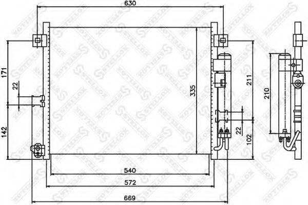 STELLOX 1045286SX Конденсатор, кондиціонер