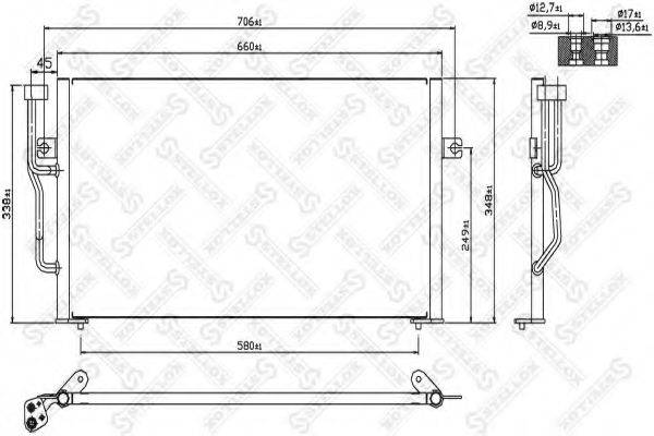 STELLOX 1045334SX Конденсатор, кондиціонер