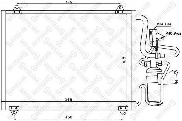 STELLOX 1045397SX Конденсатор, кондиціонер