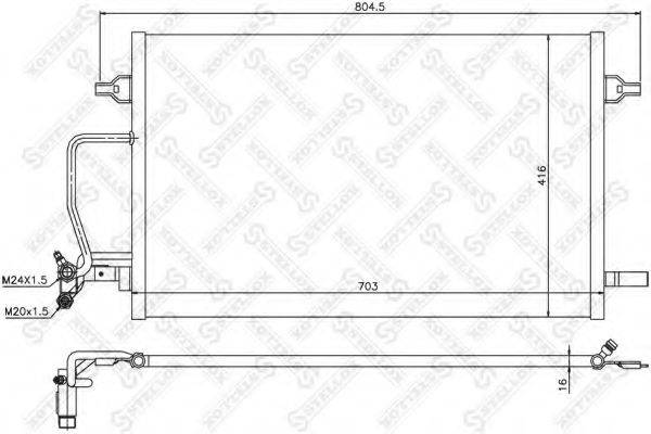 STELLOX 1045401SX Конденсатор, кондиціонер