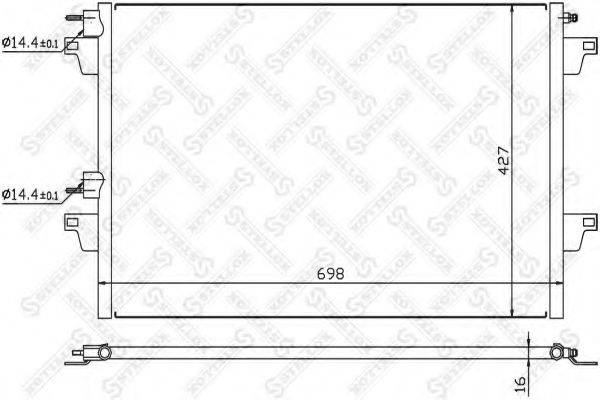 STELLOX 1045505SX Конденсатор, кондиціонер