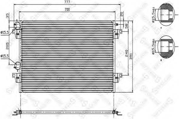 STELLOX 1045507SX Конденсатор, кондиціонер