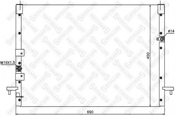 STELLOX 1045540SX Конденсатор, кондиціонер